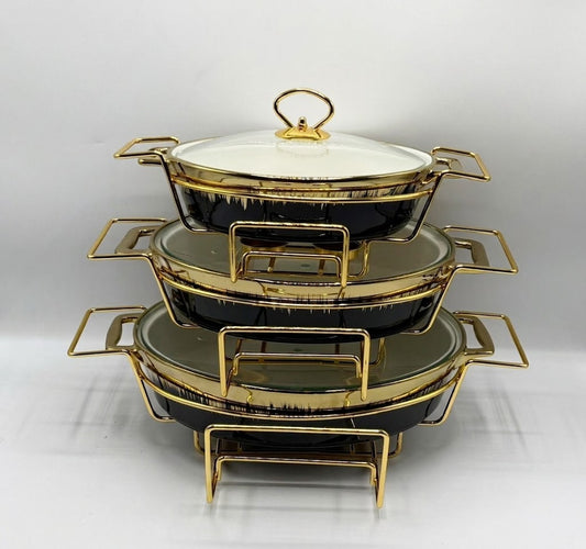 Luxury Porcelain Round Chafing Dish