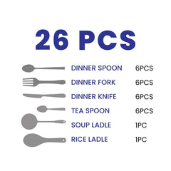 Arshia Premium Cutlery Sets 26pcs