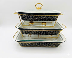 Luxury Porcelain Rectangle Chafing Dish