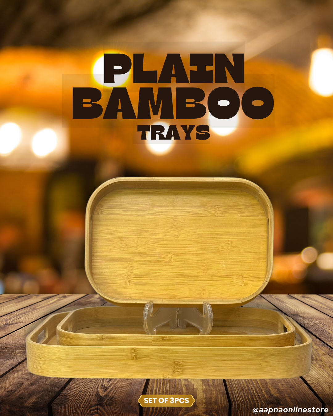 New Wooden Trays Set