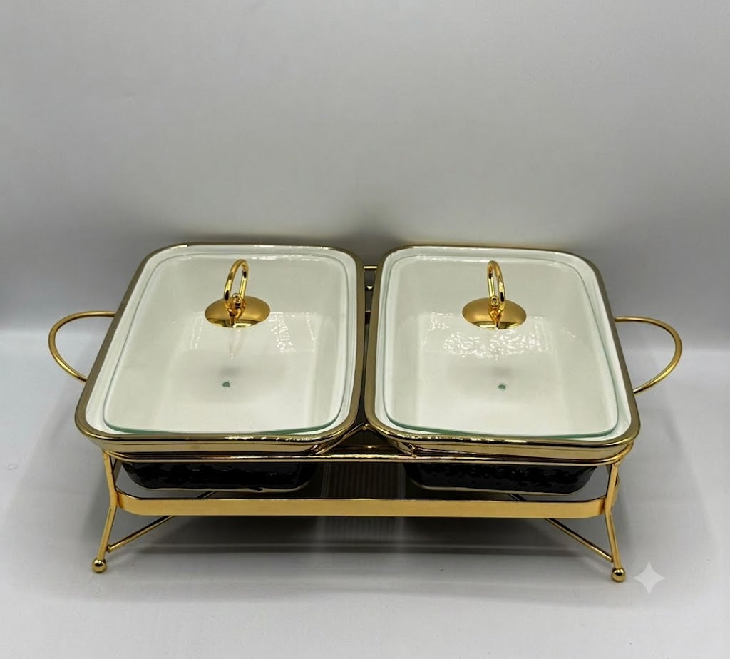 Luxury Porcelain rectangle Chafing Dish