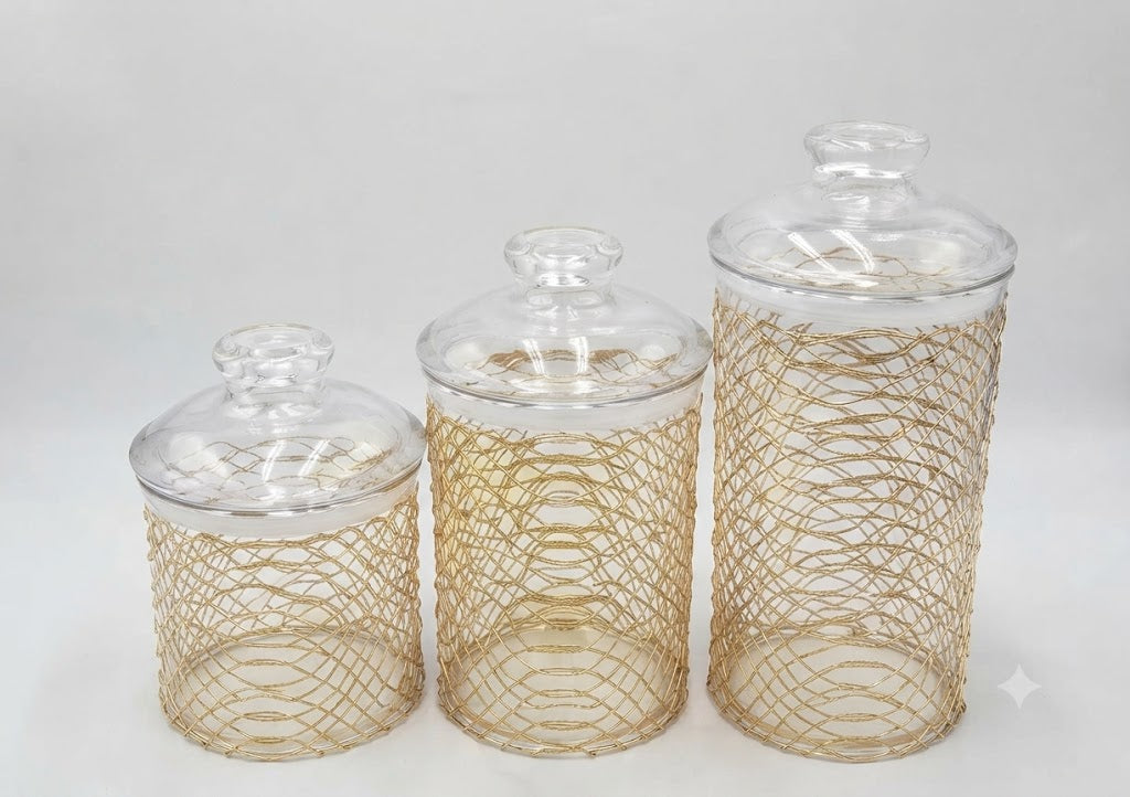 Acrylic 3 Pcs Jar Set