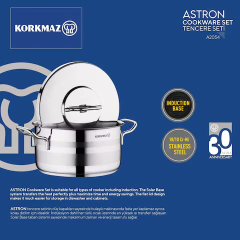 Korkmaz Astron 7pcs Cookware Set A2054