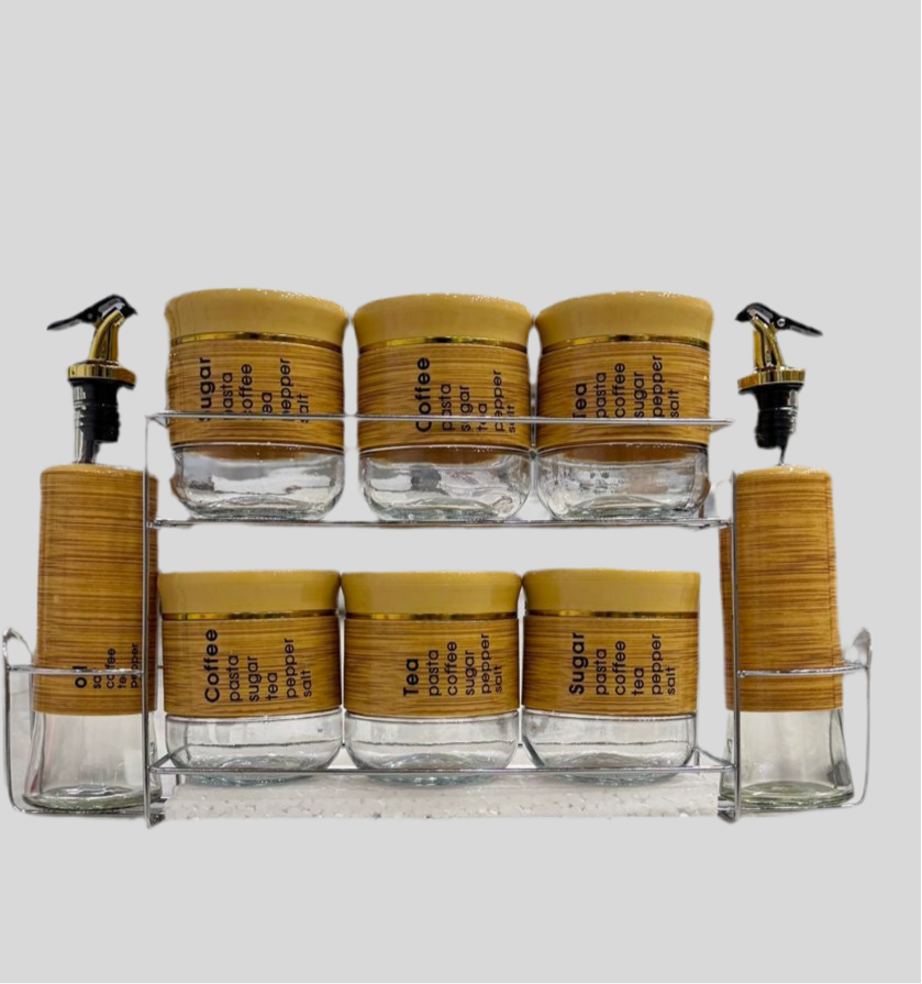 8Pcs Canisters Set With Stand