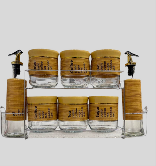8Pcs Canisters Set With Stand