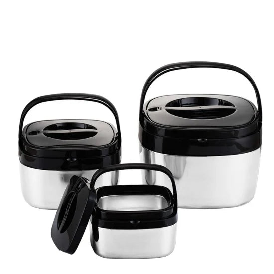 Square Shaped 3Pcs Hotpot Set