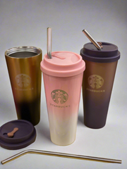 New tumblers Available with steel straw
