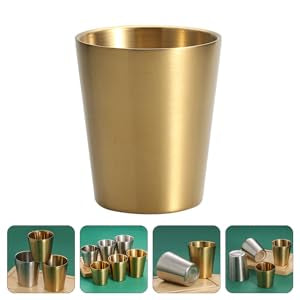 Golden Double Wall Plain Glass