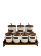 Set Of 7 Canisters With Bamboo Lid