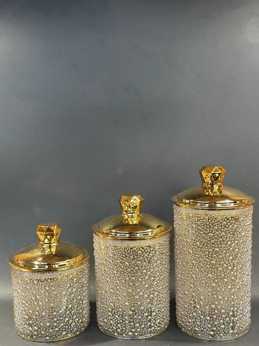 Food Storage Jar With Lid ( Pack Of 3)