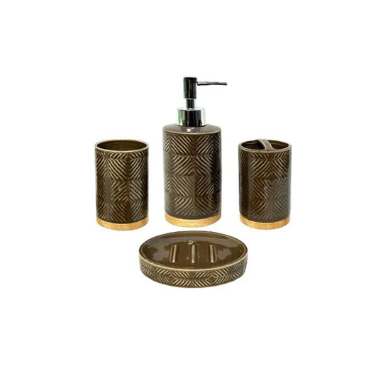 4Pcs Bart Set Brown