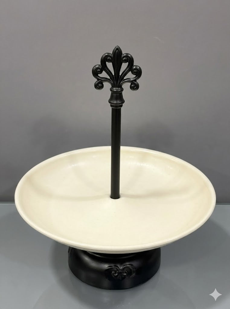 Premium 1-Tier Ceramic Pedestal Serving Platter