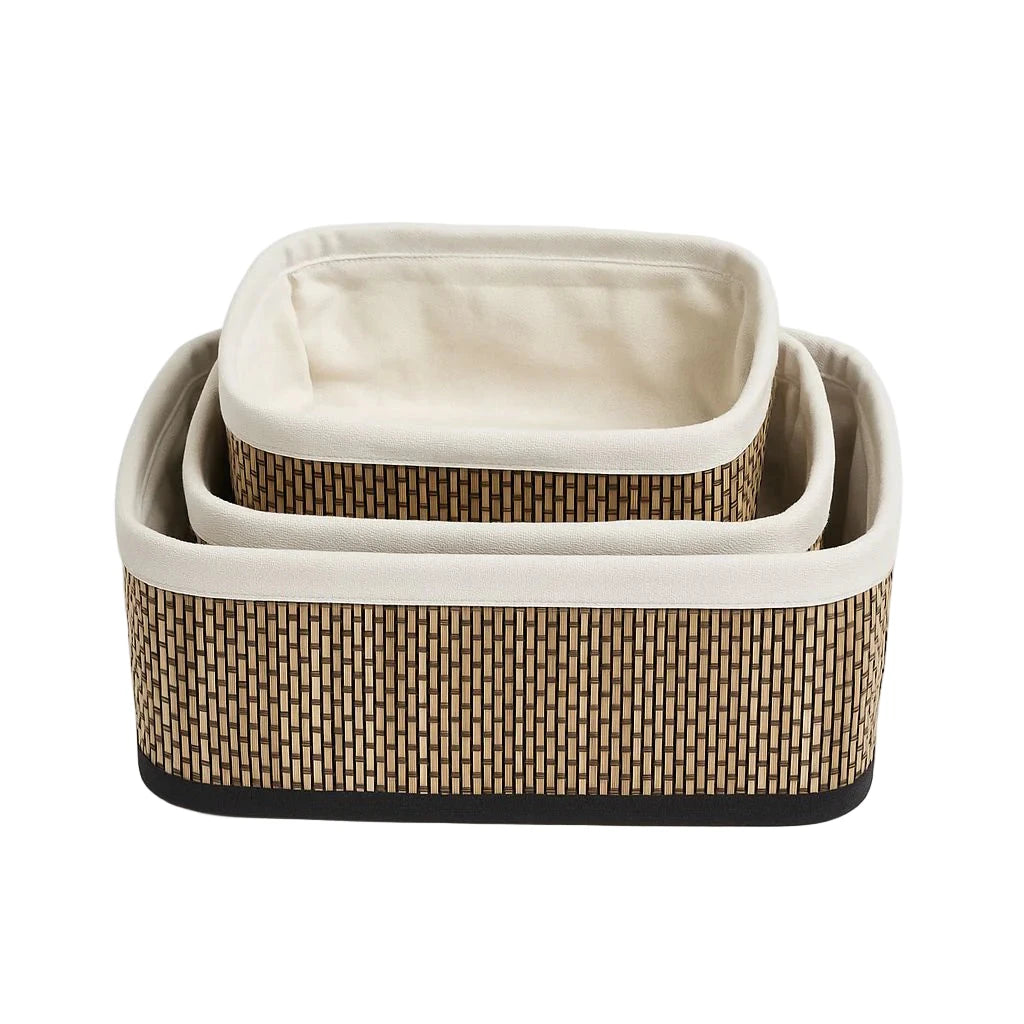 Multipurpose Bamboo Basket Set - Rectangular