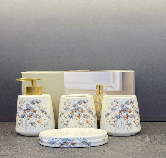 Brilliant 4Pcs Bath Set Flower