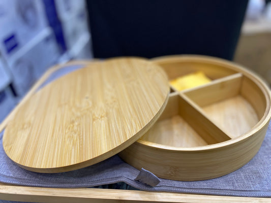 4 Partition Dry fruit Tray Round