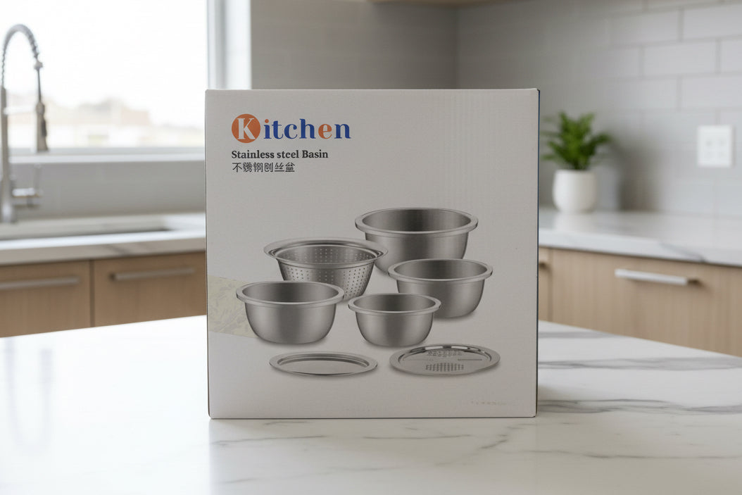 Multifunctional Stainless Steel 6In1 Bowl Set