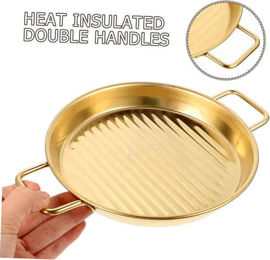 Elegant Serving Platter
With Golden Coating