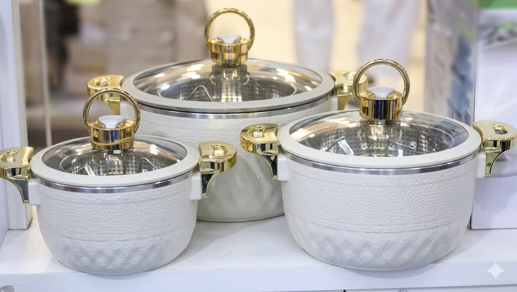 3Pcs HotPot Set Off-White