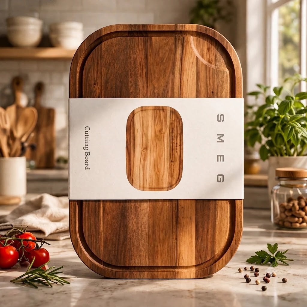 Smeg Acacia Wood Cutting Board - (33x23)cm