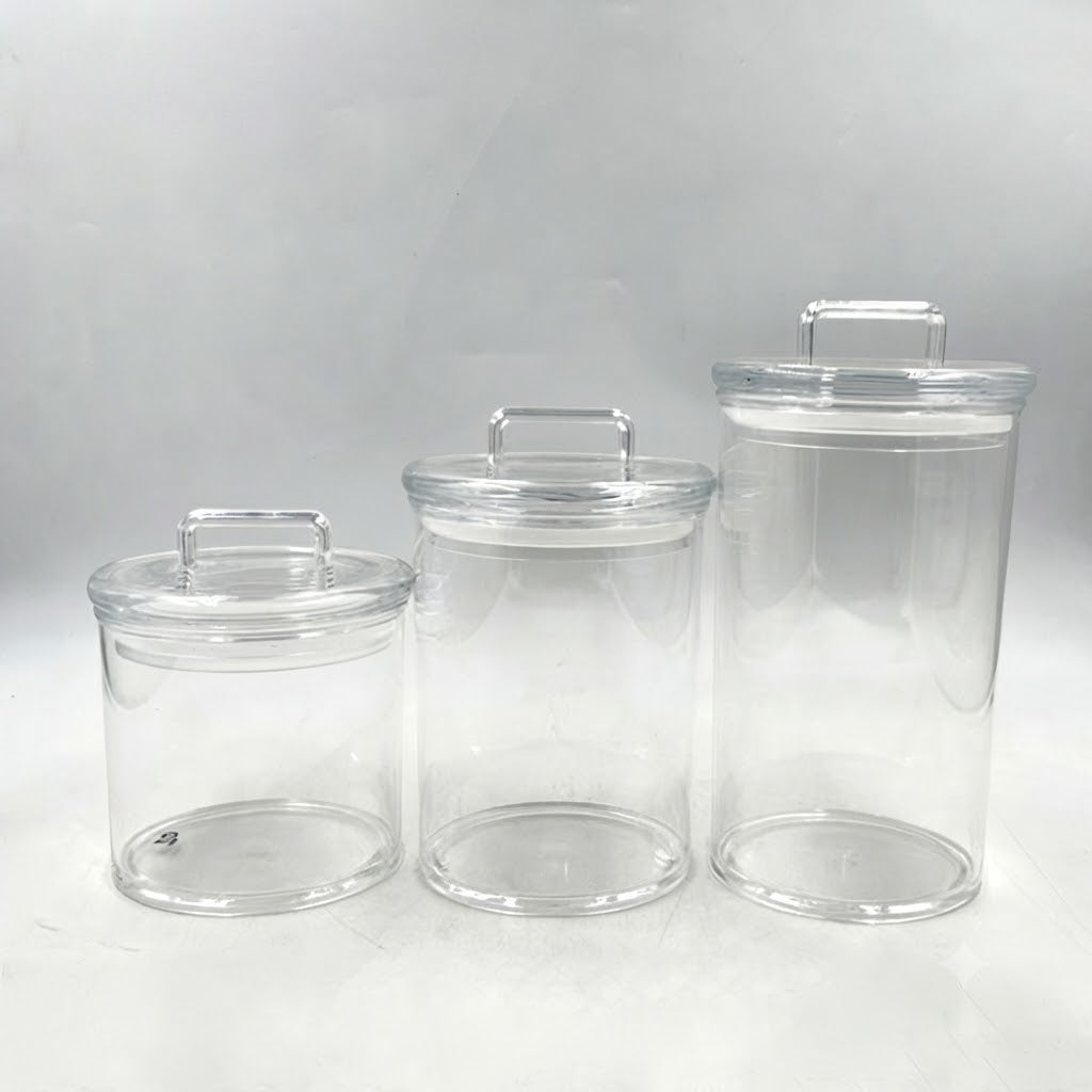 Acrylic 3 Pcs Jar Set