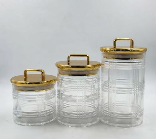 Acrylic 3 Pcs Jar Set