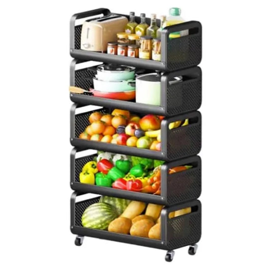 5 Layer Basket-Black Iron