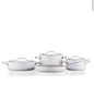 Korkmaz Linea Plus 7 Pieces Vanilla Cookware Set A2620-1
