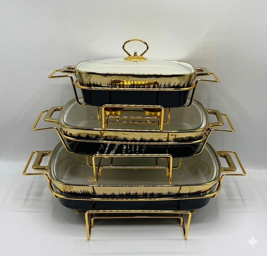 Luxury Porcelain Rectangle Chafing Dish