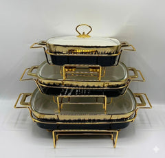 Luxury Porcelain Rectangle Chafing Dish