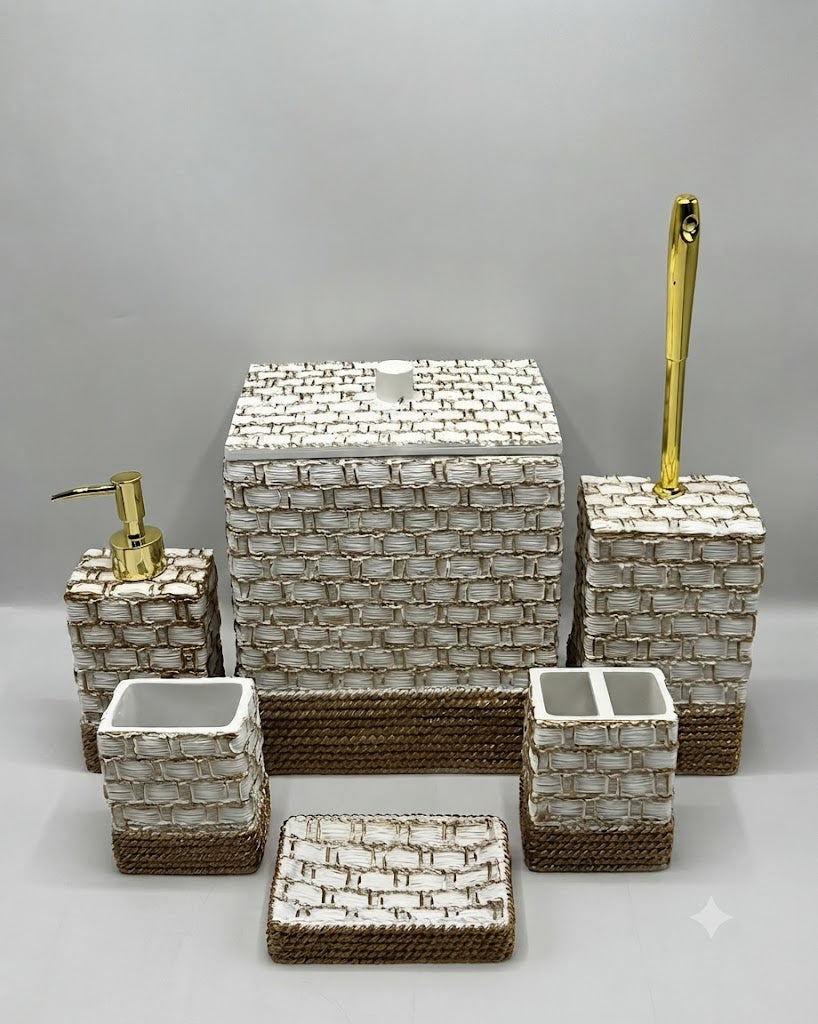 Fiber 6 Pcs Bathroom Set
