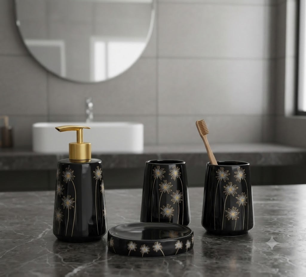 Brilliant 4Pcs Bath Set B-Sun Flower