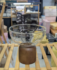 Dessert Serving Bowl With Wooden Stand
