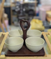 Ceramic 4 in 1 Serving Bowl Set