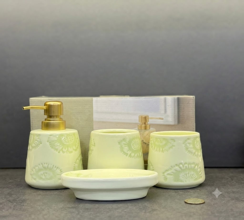 Brilliant 4Pcs Bathroom Set Green