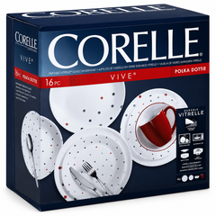 Corelle Polka Dottie 18-Piece Dinnerware Set