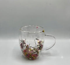 Dried Flower Glass Mug (350ml)