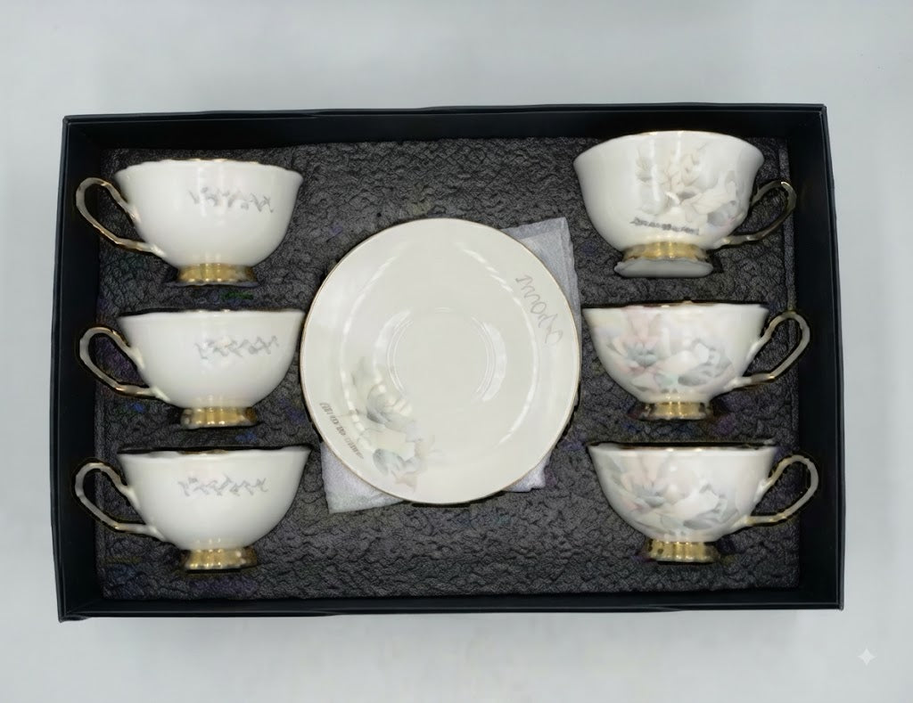12Pcs Cup Saucers Set