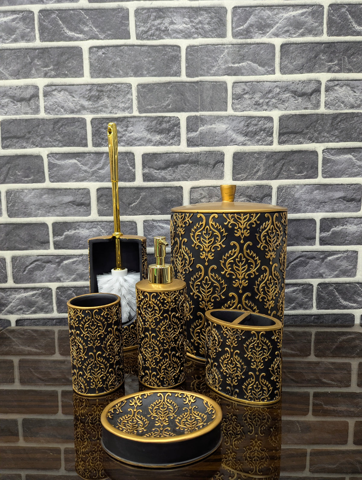 Fiber 6 Pcs Bathroom Set