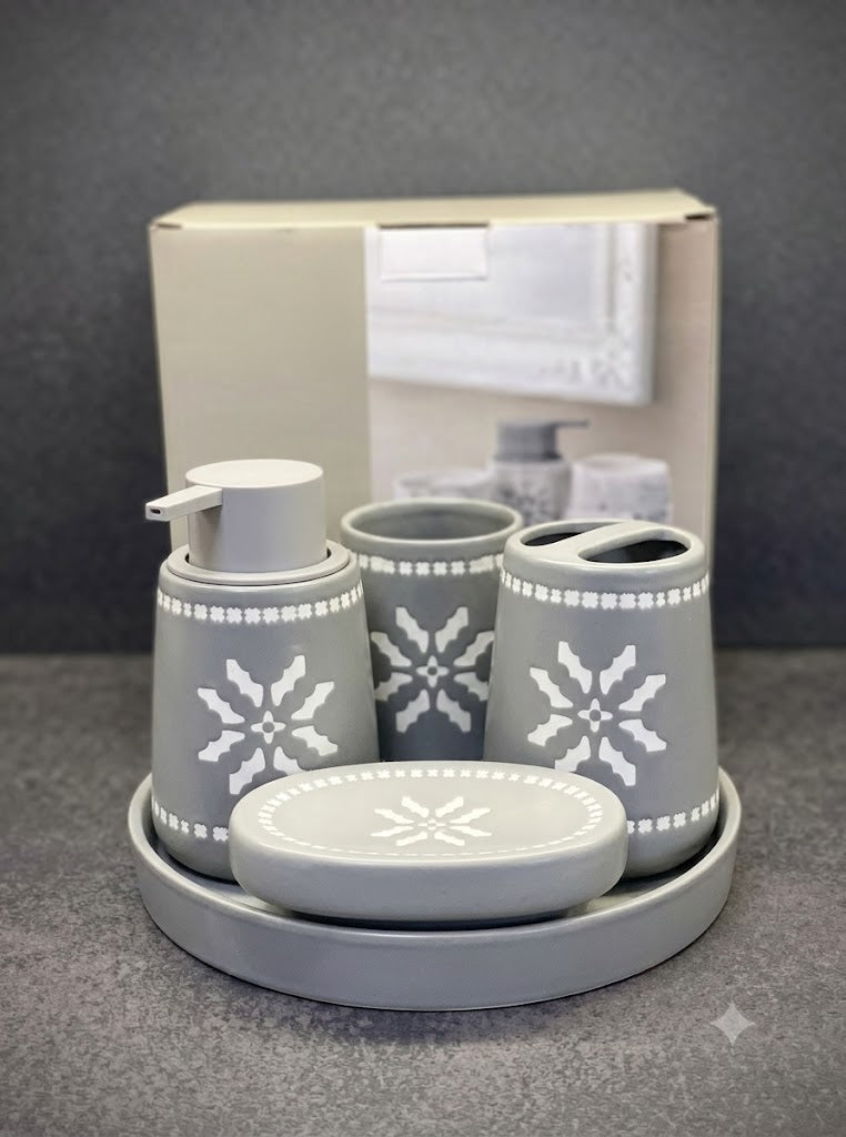 Brilliant 5Pcs Bathroom Star Set Tray