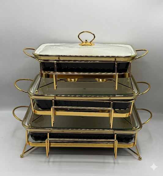 Luxury Porcelain Rectangle Chafing Dish