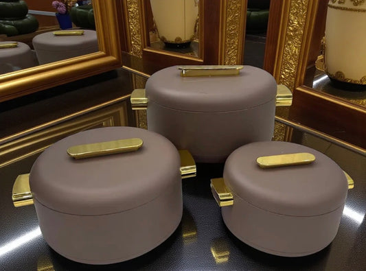 Forever Gold 3Pcs Hotpot Set Coffee