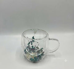 Dried Flower Glass Mug (250ml)