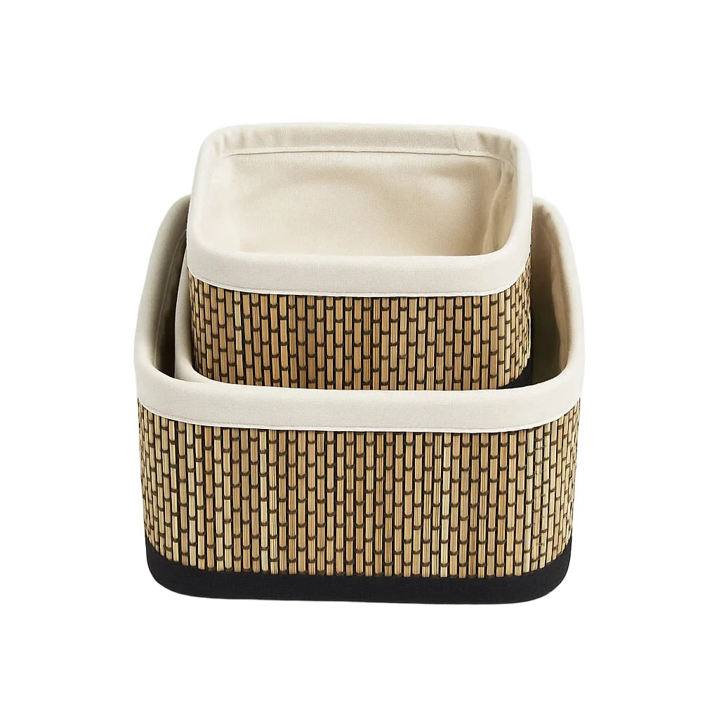 Multipurpose Bamboo Basket Set - Square Shaped