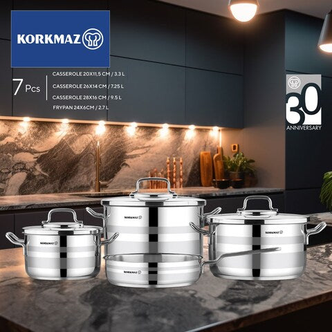 Korkmaz Astron 7pcs Cookware Set A2054