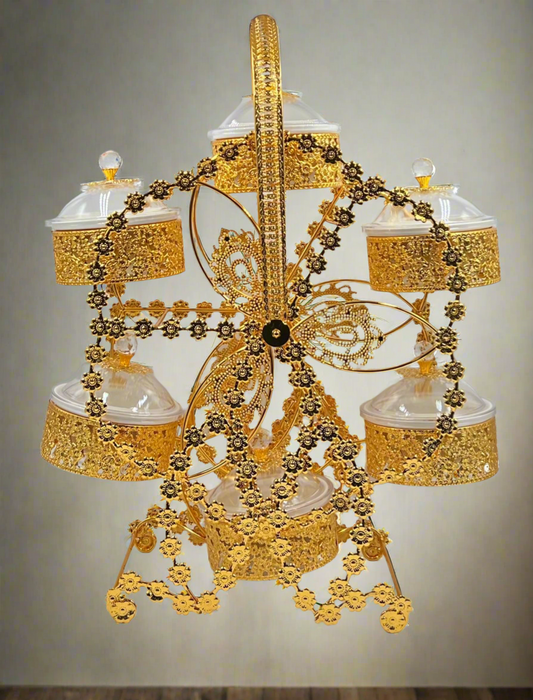 Golden Dry Fruit & Candy Stand