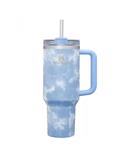 The Blue Tie Dye Quencher H2.0 Flow State Tumbler | 40 OZ