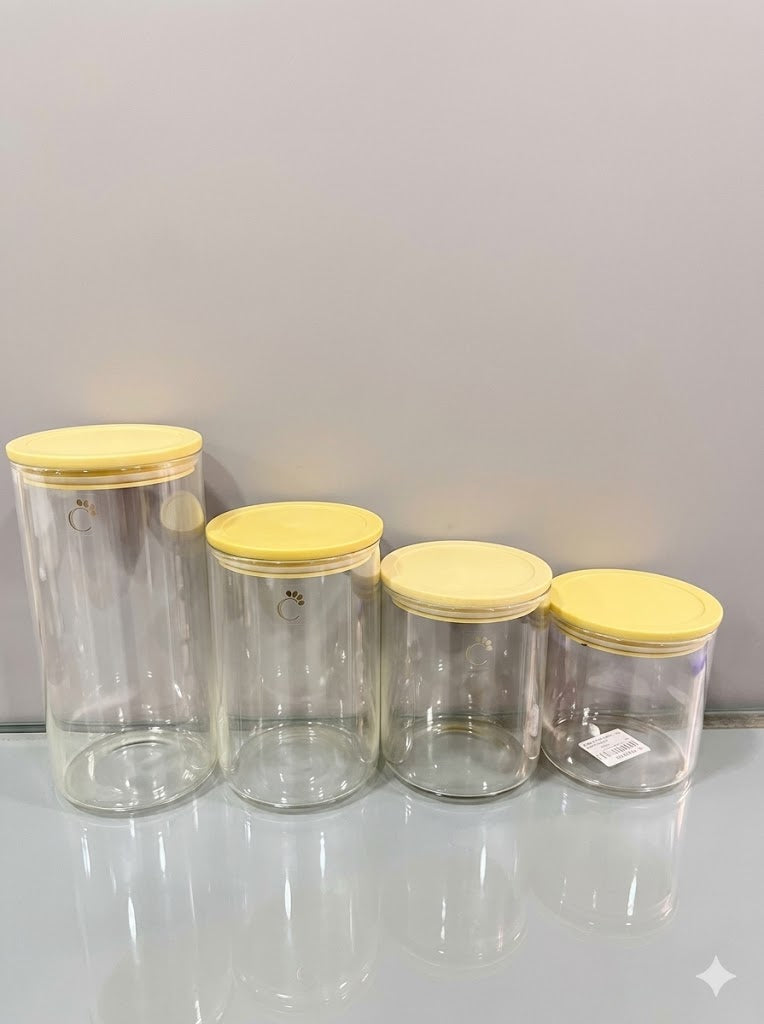 Round Storage Jar 4Pcs Set