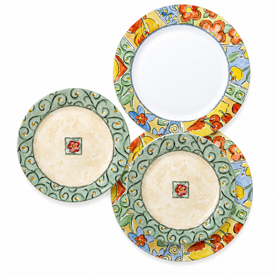 Corelle Impressions Watercolor 18-Piece Plate Set