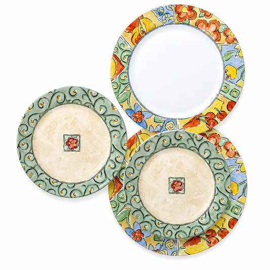 Corelle Impressions Watercolor 18-Piece Plate Set