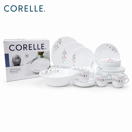 Corelle 80-piece Dinner Set - Flower Hill (12-Persons)